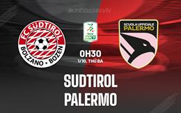 Nhận định Sudtirol vs Palermo 0h30 ngày 1/10 (Hạng 2 Italia 2024/25)