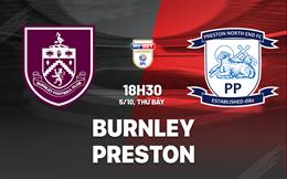 Nhận định bóng đá Burnley vs Preston 18h30 ngày 5/10 (Hạng nhất Anh 2024/25)