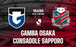 Nhận định Gamba Osaka vs Consadole Sapporo 15h30 ngày 5/10 (VĐQG Nhật Bản 2024)