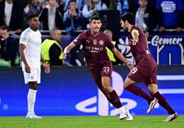 Man City cân bằng thành tích với MU ở đấu trường Champions League