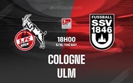 Nhận định bóng đá Cologne vs Ulm 18h00 ngày 5/10 (Hạng 2 Đức 2024/25)