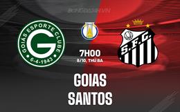 Nhận định bóng đá Goias vs Santos 7h00 ngày 8/10 (Hạng 2 Brazil 2024)