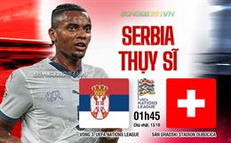 Nhận định Serbia vs Thụy Sĩ 01h45 ngày 13/10 (UEFA Nations League 2024/25)