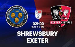 Nhận định bóng đá Shrewsbury vs Exeter 2h00 ngày 18/10 (Hạng 3 Anh 2024/25)