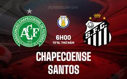 Nhận định Chapecoense vs Santos 6h00 ngày 17/10 (Hạng 2 Brazil 2024)