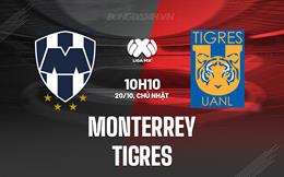 Nhận định Monterrey vs Tigres 10h10 ngày 20/10 (VĐQG Mexico 2024/25)