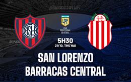 Nhận định San Lorenzo vs Barracas Central 5h30 ngày 21/10 (VĐQG Argentina 2024)