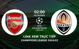 Xem Arsenal vs Shakhtar Donetsk 2h00 ngày 23/10/2024 trên TV360