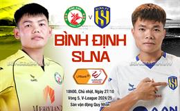 Nhận định Bình Định vs SLNA (18h00 ngày 27/10): Né vị trí cuối bảng