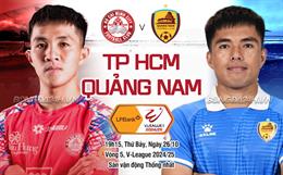 Nhận định CLB TPHCM vs Quảng Nam (19h15 ngày 26/10): Cơ hội giành điểm