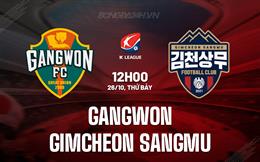 Nhận định Gangwon vs Gimcheon Sangmu 12h00 ngày 26/10 (VĐQG Hàn Quốc 2024)