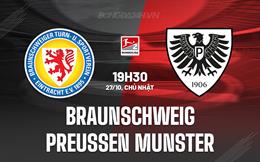 Nhận định Braunschweig vs Preussen Munster 19h30 ngày 27/10 (Hạng 2 Đức 2024/25)