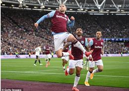 West Ham lập kỷ lục, khiến Bruno Fernandes bẽ mặt