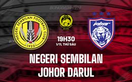 Nhận định Negeri Sembilan vs Johor Darul 19h30 ngày 1/11 (VĐQG Malaysia 2024/25)