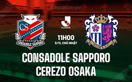 Nhận định Consadole Sapporo vs Cerezo Osaka 11h00 ngày 3/11 (VĐQG Nhật Bản 2024)