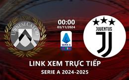 Xem Udinese vs Juventus 0h00 ngày 3/11/2024 trên ON Sports+