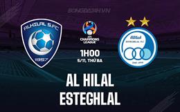 Nhận định Al Hilal vs Esteghlal 1h00 ngày 5/11 (AFC Champions League Elite 2024/25)