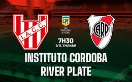 Nhận định Instituto Cordoba vs River Plate 7h30 ngày 7/11 (VĐQG Argentina 2024)