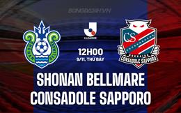 Nhận định Shonan Bellmare vs Consadole Sapporo 12h00 ngày 9/11 (VĐQG Nhật Bản 2024)