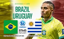 Nhận định Brazil vs Uruguay (7h45 ngày 20/11): Làm khó Selecao