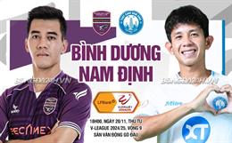 Nhận định Bình Dương vs Nam Định (18h00 ngày 20/11): Thử thách bản lĩnh nhà vô địch