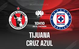 Nhận định Tijuana vs Cruz Azul 10h10 ngày 28/11 (VĐQG Mexico 2024/25)