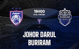 Nhận định Johor Darul vs Buriram 19h00 ngày 3/12 (AFC Champions League Elite 2024/25)