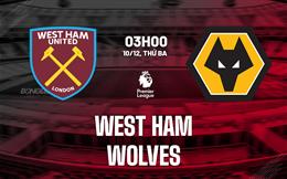 Nhận định West Ham vs Wolves (3h00 ngày 10/12): Những người cùng khổ