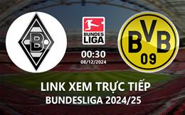 Link xem M'gladbach vs Dortmund 0h30 ngày 8/12/2024 ở đâu?