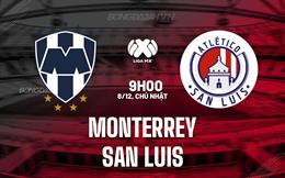 Nhận định Monterrey vs San Luis 9h00 ngày 8/12 (VĐQG Mexico 2024/25)