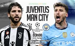 Nhận định Juventus vs Man City (3h00 ngày 12/12): Làm khó Man xanh