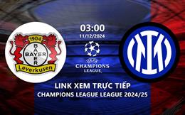 Link xem Leverkusen vs Inter Milan 3h00 ngày 11/12 trực tiếp kênh nào?