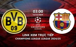 Xem Dortmund vs Barca 3h00 ngày 12/12/2024 trên TV360+1