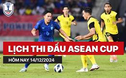 Lịch thi đấu ASEAN Cup hôm nay 14/12: Thái Lan - Malaysia