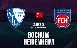 Nhận định bóng đá Bochum vs Heidenheim 21h30 ngày 22/12 (Bundesliga 2024/25)