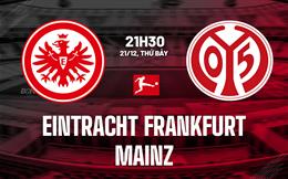 Nhận định Eintracht Frankfurt vs Mainz (21h30 ngày 21/12): Tạo thêm bất ngờ