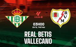 Nhận định Real Betis vs Vallecano 3h00 ngày 23/12 (La Liga 2024/25)