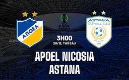 Nhận định APOEL Nicosia vs Astana 3h00 ngày 20/12 (Conference League 2024/25)