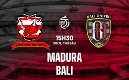 Nhận định Madura vs Bali United 15h30 ngày 20/12 (VĐQG Indonesia 2024/25)