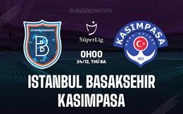 Nhận định Istanbul Basaksehir vs Kasimpasa 0h00 ngày 24/12 (VĐQG Thổ Nhĩ Kỳ 2024/25)