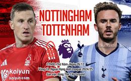 Nhận định Nottingham Forest vs Tottenham (22h00 ngày 26/12): Hội ngộ Nuno Santo