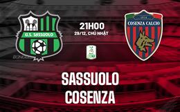 Nhận định bóng đá Sassuolo vs Cosenza 21h00 ngày 29/12 (Hạng 2 Italia 2024/25)