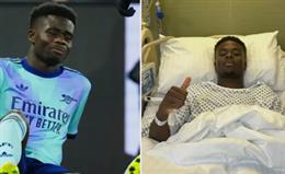 Bukayo Saka gửi lời nhắn tới người hâm mộ Arsenal sau ca phẫu thuật