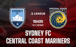 Nhận định Sydney FC vs Central Coast Mariners 15h35 ngày 11/1 (VĐQG Australia 2024/25)