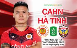 Highlights CAHN - Hà Tĩnh (Cúp Quốc gia 2024/25): Bùi Hoàng Việt Anh lập công phút 93