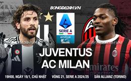 Nhận định Juventus vs AC Milan (0h00 ngày 19/1): Đòi nợ được không?