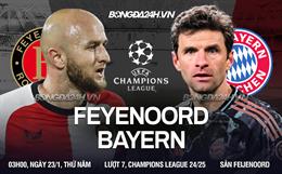 Nhận định Feyenoord vs Bayern Munich (03h00 ngày 23/1): "Hùm xám" quyết tâm