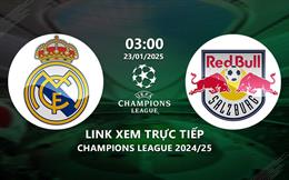 Trực tiếp Real Madrid vs Salzburg 3h00 ngày 23/1/2025 trên kênh nào?