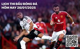 Lịch thi đấu, trực tiếp bóng đá hôm nay 26/1: Fulham - Man Utd