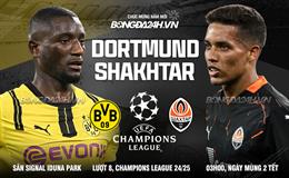 Nhận định Dortmund vs Shakhtar Donetsk 3h00 ngày 30/1 (Champions League 2024/25)